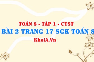 Bài 2 trang 17 SGK Toán 8 Tập 1 Chân trời sáng tạo